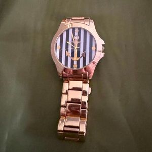 Nautical watch with gold links